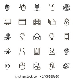 Line icon set. Collection of high quality black outline logo for web site design and mobile apps. Vector illustration on a white background