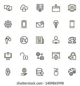 Line icon set. Collection of high quality black outline logo for web site design and mobile apps. Vector illustration on a white background