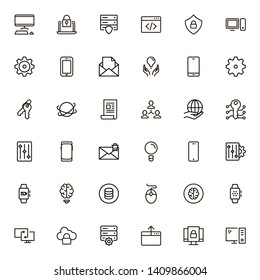 Line icon set. Collection of high quality black outline logo for web site design and mobile apps. Vector illustration on a white background