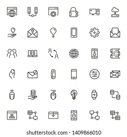 Line icon set. Collection of high quality black outline logo for web site design and mobile apps. Vector illustration on a white background