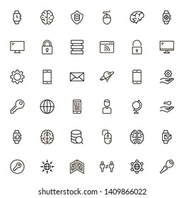 Line icon set. Collection of high quality black outline logo for web site design and mobile apps. Vector illustration on a white background