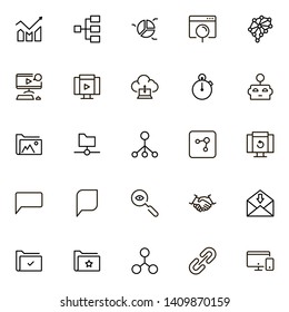 Line icon set. Collection of high quality black outline logo for web site design and mobile apps. Vector illustration on a white background