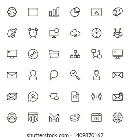 Line icon set. Collection of high quality black outline logo for web site design and mobile apps. Vector illustration on a white background