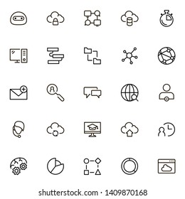 Line icon set. Collection of high quality black outline logo for web site design and mobile apps. Vector illustration on a white background