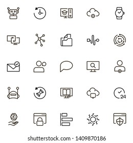 Line icon set. Collection of high quality black outline logo for web site design and mobile apps. Vector illustration on a white background