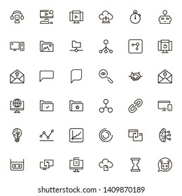 Line icon set. Collection of high quality black outline logo for web site design and mobile apps. Vector illustration on a white background