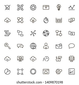 Line icon set. Collection of high quality black outline logo for web site design and mobile apps. Vector illustration on a white background