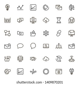 Line icon set. Collection of high quality black outline logo for web site design and mobile apps. Vector illustration on a white background