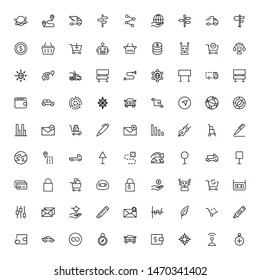 Line icon set. Collection of high quality black outline logo for web site design and mobile apps. Vector illustration on a white background