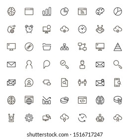 Line icon set. Collection of high quality black outline logo for web site design and mobile apps. Vector illustration on a white background