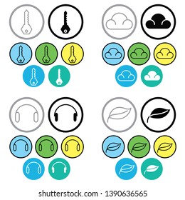 Line Icon Set  isolated on white background vector illustration

