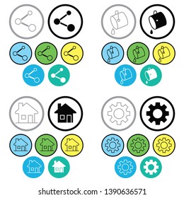 Line Icon Set  isolated on white background vector illustration
