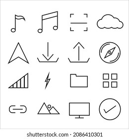 line icon set for smartphone
