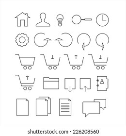  line icon set. Trendy thin and simple icons