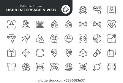 Line icon set. Web mobile user interface. Vector icon pack.
