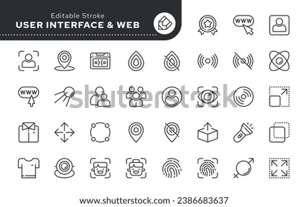 Line icon set. Web mobile user interface. Vector icon pack.