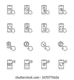 line icon set,cryptocurrency icon, blockchain icon collection, vector illustration