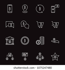line icon set,cryptocurrency icon, blockchain icon collection, vector illustration