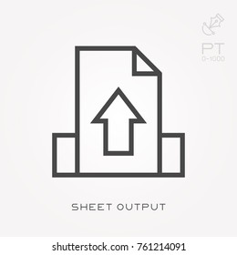 Line icon sheet output