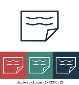 Line icon sheet with text