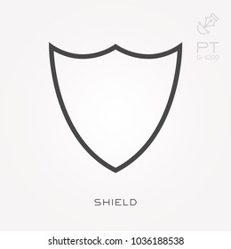 Line icon shield
