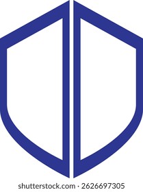 line icon shield vector illustration