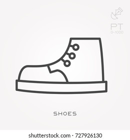 Line icon shoes