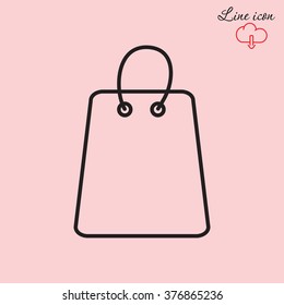 Line icon- shopping bag