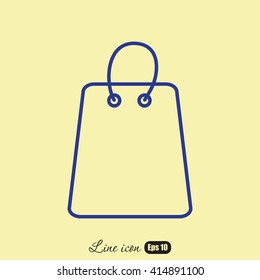 Line icon- shopping bag