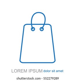 Line icon. shopping bag