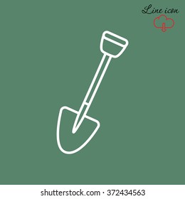 Line icon- shovel