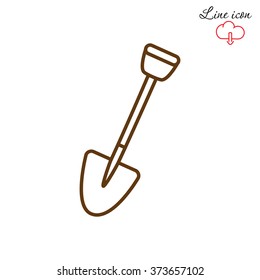 Line icon- shovel
