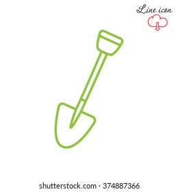 Line icon- shovel