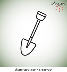 Line icon- shovel