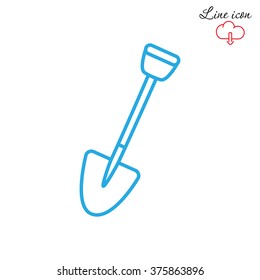 Line icon- shovel