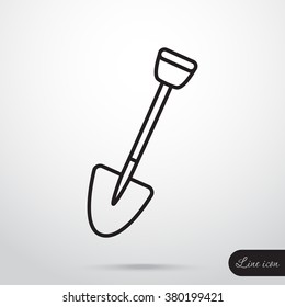 Line icon- shovel