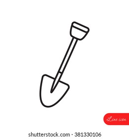 Line icon- shovel