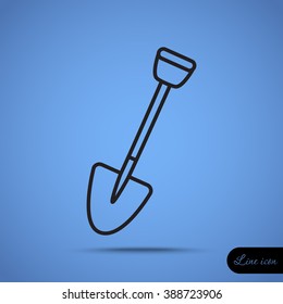 Line icon- shovel