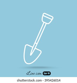 Line icon- shovel