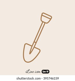 Line icon- shovel