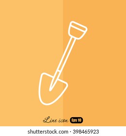Line icon- shovel