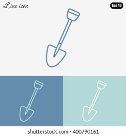 Line icon- shovel