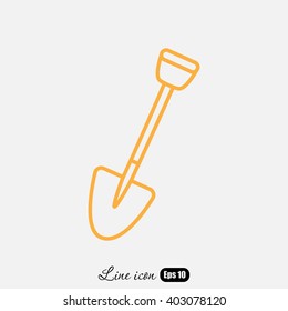 Line icon- shovel