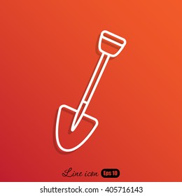 Line icon- shovel