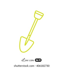Line icon- shovel