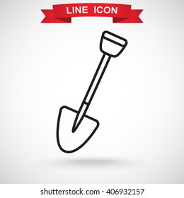 Line icon- shovel