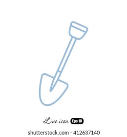 Line icon- shovel