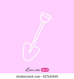 Line icon- shovel