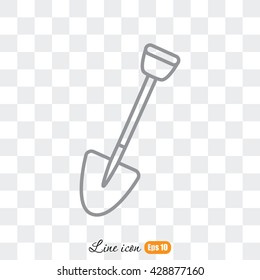 Line icon- shovel