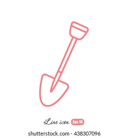 Line icon- shovel
